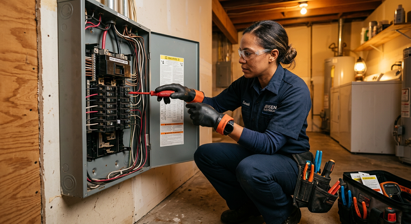 Manutenção de quadro de distribuição